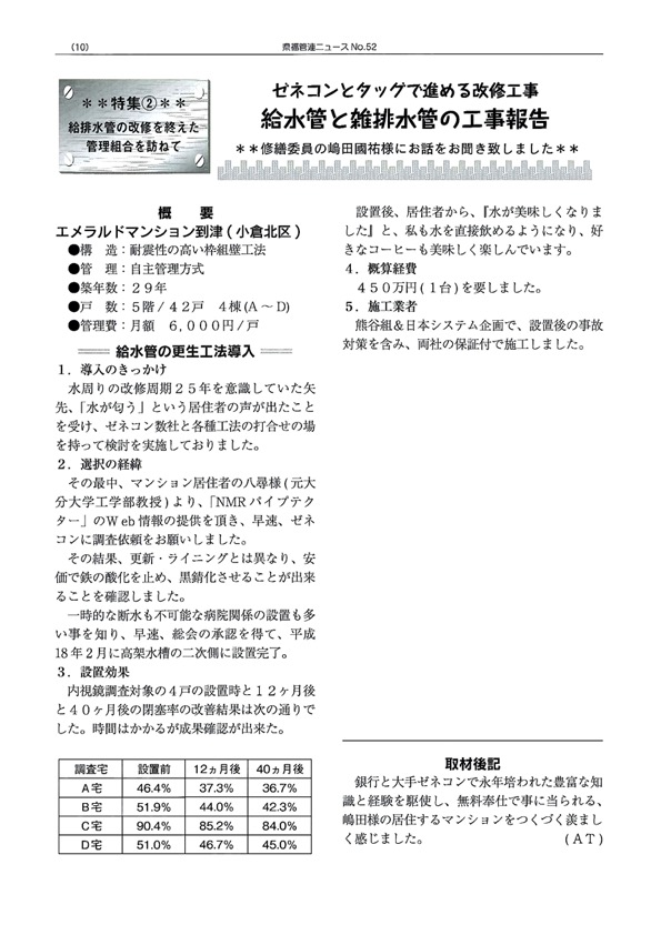 「県福管連広報誌マンションコミュニティ」2010年夏号